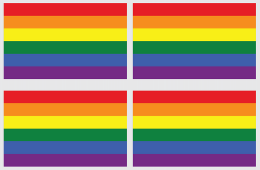 Rainbow flag | LGBT | Pride flag, set of 4 stickers, 12cm wide